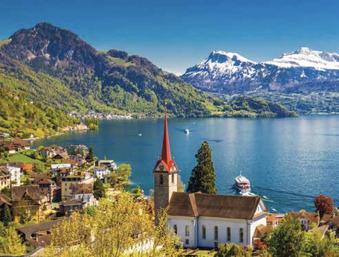 Festung Vitznau mit Schifffahrt nach Luzern